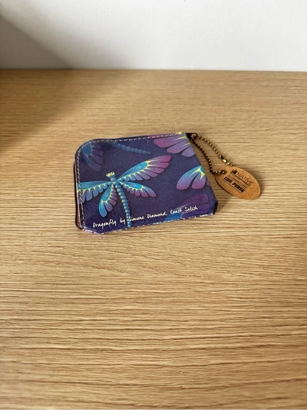 Dragonfly Coin Wallet with Colorful Illustration